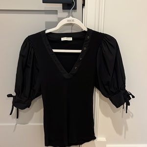 Ulla Johnson puffed sleeve cotton top.